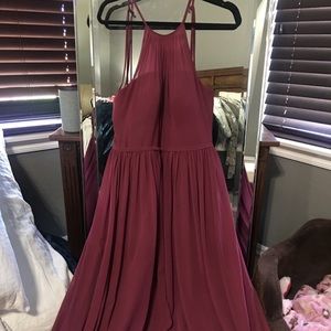 Burgundy bridesmaid dress